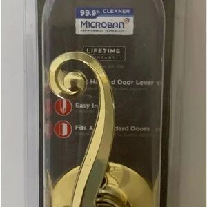 Microban Gold Swirl Door Lever‎